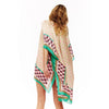 DIONA J MULTI PRINTED SILK KIMONO ONE SIZE COLOR BLACK/MULTI