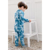 Diona J 8Y-12Y Unisex Kids Marbling Tiedye Sung Fit Sleepwear Pajamas Set Size M