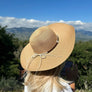 Floppy Straw Sun Hat WIth Strap