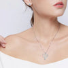 Diona J ILoveyou Mom Rhinestone 925 SILVER Necklace For Mother's Day Gift
