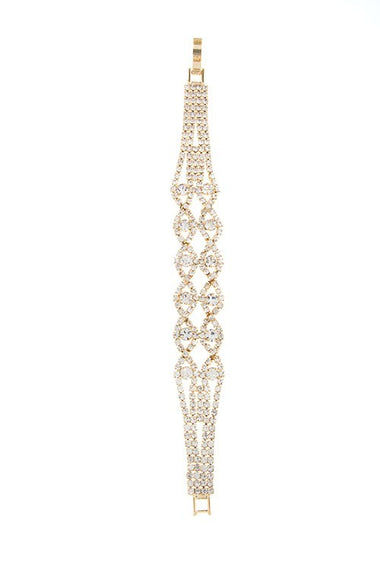 RHINESTONE TWISTED BRACELET