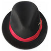 New York Jazz Gangster 100% Wool Stain Resistant Crushable Retro Dress Feather Fedora Hat Cap Korean Black Pink Brown Pecan - DJ Comics