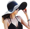 Women’s Wide Brim Straw Beach Hat - Foldable, Floppy Summer Sun Hat Cap UPF 50+ DJ Comics