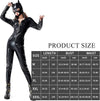 Latex Cat Suit Faux Leather Jumpsuits Black Stretch Body Suits Women Gril Halloween Costume Cosplay - DJ Comics