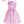 Barbie Girl Pink Plaid Princess Costume for Adult Women - Margot Robbie Movie Dress with Ribbon & 3 Shell Necklace for Halloween & Cosplay