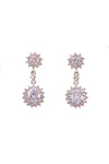 RHINESTONED STUDED EARRINGS