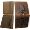 Crocodile Ultra Slim Genuine Leather Men’s Bifold Wallet, Vintage Personal with Alligator Embossed Design - DJ Comics