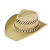 Sea Shell Hat Band Cowboy Straw Hat Western-Inspired Summer Sun Hat for Beach, Festivals, and Outdoor Adventures