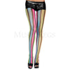 Zig Zag Rainbow Pantyhose Women's Multicolor Sexy Halloween One Size