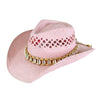 Sea Shell Hat Band Cowboy Straw Hat Western-Inspired Summer Sun Hat for Beach, Festivals, and Outdoor Adventures