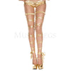 Women's Sexy Fashion Halloween Stylish Metallic Leg Wrap Rave One-Size Gold