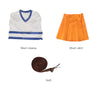 Nami One Pieace Cosplay Costume Women Girls Live Action T-Shirt Pleated Skirt Belt Halloween Set - DJ Comics