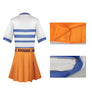 Nami One Pieace Cosplay Costume Women Girls Live Action T-Shirt Pleated Skirt Belt Halloween Set - DJ Comics