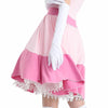 Princess Peach Deluxe Dance Dress Cosplay Costume for Women - Official Look with Gloves & Crown for Parties, Halloween, & Cosplay