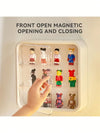 Display Case For Figures With Light Adjustable Display Stand Clear Acrylic Display Box With Door Dust And Moisture Proof