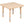 24" Square Natural Plastic Height Adjustable Activity Table Set with 4 Chairs