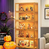 Display Cabinet, 5-Tier Tall Bookcase with Adjustable Shelves, Collectibles Toy Organizers Rack & Display Shelf, Bookshelf