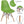 Elon Series Green Plastic Chair w/ Wooden Legs 22.5"D x 18.25"W x 31.5"H-6 Color