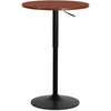 Round Bar Table Adjustable Height, Base Pub Table 360° Swivel for Living Room Dining Room Bistro Cafe,  Led Bar Table