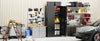 Metal Storage Cabinet, 72" Black Locking Doors and 4 Shelves, Tall Tool Garage