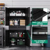 Metal Garage Storage Cabinet Drawer 4 Door Lock-2 Adjustable Shelves Office