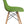 Elon Series Green Plastic Chair w/ Wooden Legs 22.5"D x 18.25"W x 31.5"H-6 Color