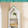 6-Tier Modern Wood Bookcase Sturdy Tall Narrow Display Stand Shelf