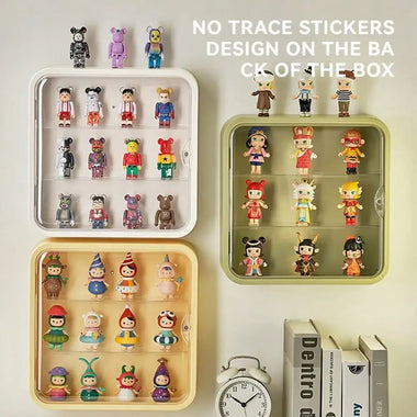 Display Case For Figures With Light Adjustable Display Stand Clear Acrylic Display Box With Door Dust And Moisture Proof