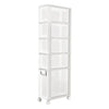 Narrow Storage Cabinet Pantry Thin Cabinet Bathroom Slim Rolling Storage Cart Plastic Rolling Shelf with Transparent Drawers