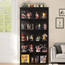 Display Cabinet, 5-Tier Tall Bookcase with Adjustable Shelves, Collectibles Toy Organizers Rack & Display Shelf, Bookshelf