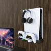 Shelf Floating Mount with Charging Station W/ Headset Holder Wall Bracket Wall Stand for PS5 and PS5 Slim Disc & Digital Version