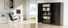 Metal Storage Cabinet, 72" Black Locking Doors and 4 Shelves, Tall Tool Garage
