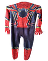 Spider Man Youth Deluxe Zentai Halloween Costume Stretch Spandex Wrist Red Black Eye Mask - DJ Comics