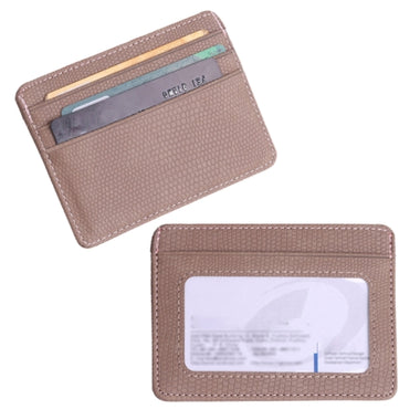 Slim Men Women Leather Wallet Business Credit Card Holder ID Holder Thin 5 Slots