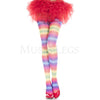 Women's Halloween Cosplay Stylish Fashion Rainbow Pantyhose Ose Size