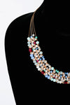Elegant Bead And Crystal Bib Necklace Design