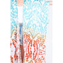 DIONA J DAMASK PRINT OPEN FRONT LONG KIMONO ONE SIZE COLOR BLUE