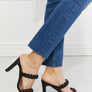 MMShoes In Love Double Braided Block Heel Sandal in Black