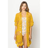 DIONA J ELEGANT LACE KIMONO ONE SIZE COLOR YELLOW