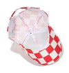 CHECKER PLAID PRINT CAP HAT