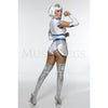 Space Cadet Scientist 4 Pc Silver Women's Dress Halloween Costume Set Size S/M