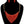 Red Bead Scarf Necklace Set