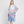 DIONA J WATERCOLOR BOHO GEOMETRIC PRINT KIMONO ONE SIZE COLOR BLUE