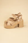 TOUCH-S CRISSCROSS SANDAL HEELS