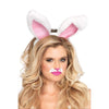 DionaJ Plush Easter Bunny Rabbt Ear Headband Party Costume Hair Accessorie White