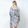 DIONA J ABSTRACT FOIL PRINT KIMONO ONE SIZE COLOR BLACK