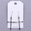 Skull Pattern Cross Dangle Earring