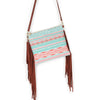 Diona J Women's Designer Aztec Tassel Party Stylish Crossbody Bag Turquoise