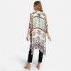 DIONA J FLORAL GEO MIXED PRINT KIMONO ONE SIZE COLOR GREEN
