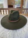 Structured wide brim panama hat in vegan felt With